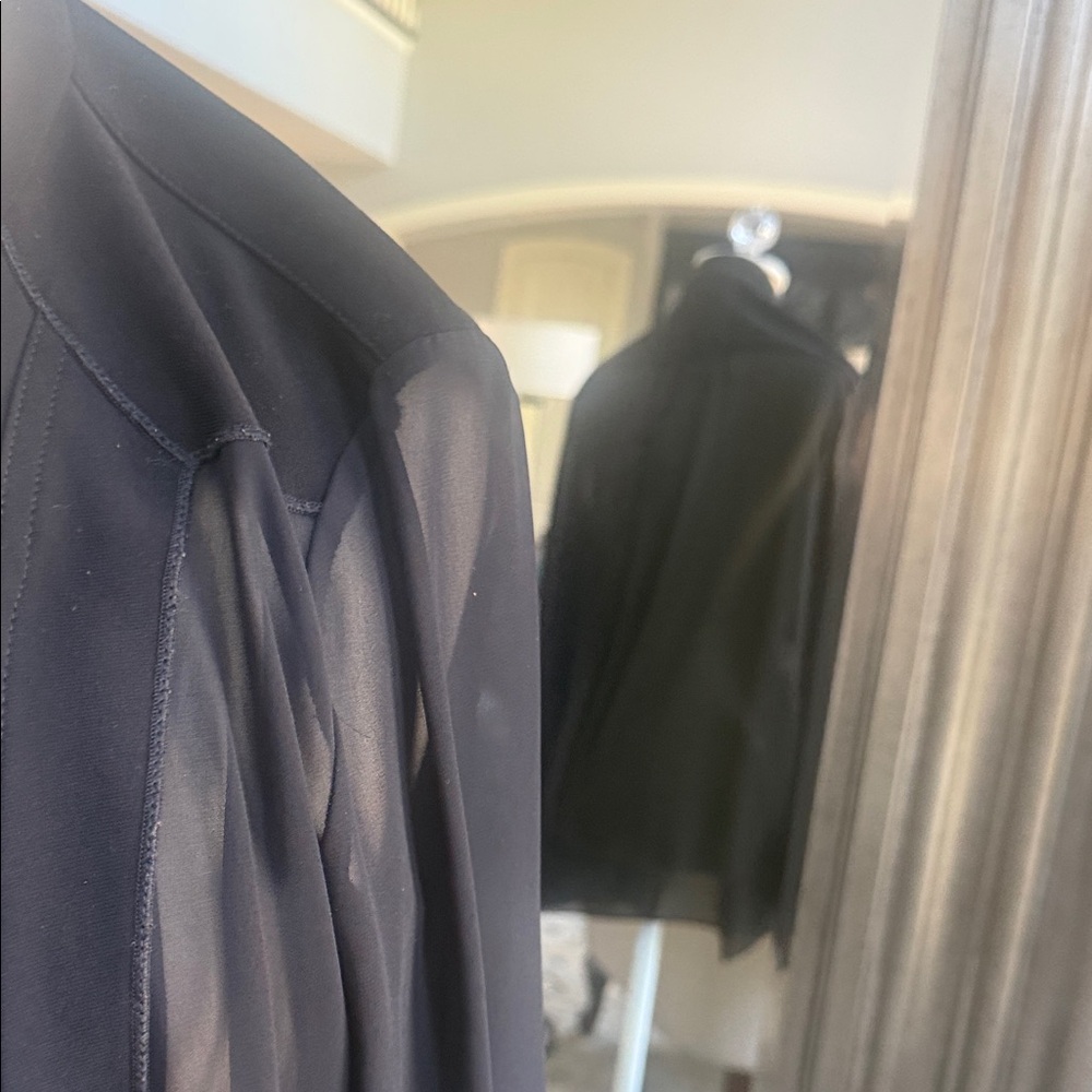 Joseph Ribkoff Elegant Black Trench Coat - Picture 3 of 3